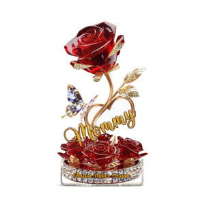 Beautiful Rose For Grandma Mom Personalized Acrylic Block Plaque,Mother's Day Gift