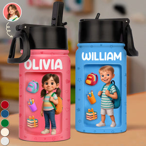Custom Kids Water Tumbler - Personalized Back To School Gifts For Kids
