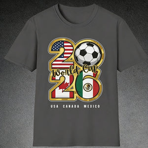 USA Canada Mexico World Cup 2026 Unisex T-Shirt - Creative Soccer Fan Gift For Sports Lovers