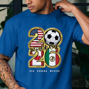 USA Canada Mexico World Cup 2026 Unisex T-Shirt - Creative Soccer Fan Gift For Sports Lovers