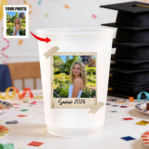 Personalized Polaroid Photo Senior 2026 Cup - Graduation Party Decor For High School Grads