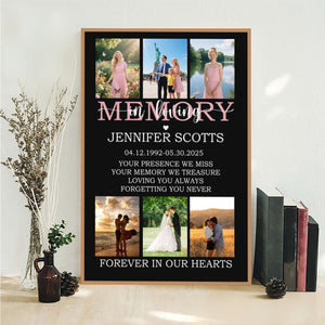 Personalized Poster Loving You Always Forgetting You Never Memorial Gift Sympathy Gift