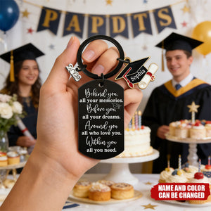 ersonalized We Are So Proud Of You Graduation Keychain With Name & Color | Gift For Son Daughter