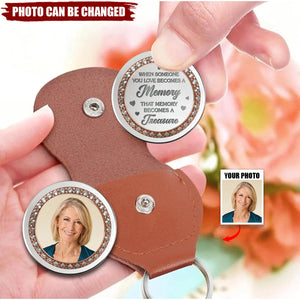 Personalized Pocket Hug Keychain With Photo & Color & Quote | Relationship Gift For Comfort Memorial Use For Friends Family
