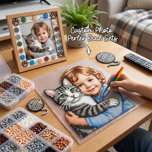 Custom DIY Perler Bead Sets - Upload Photo Gift For Pet Owners- All Tools Included