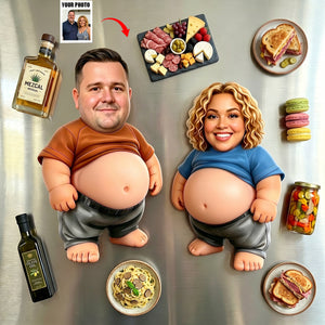 Personalized Funny Face Squishy Acrylic Fridge Magnet With Pressable Belly | Funny Gift For Family Friend
