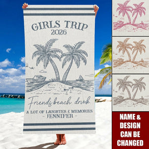 Girls Trip 2026 - Personalized Quick-Dry Beach Towel