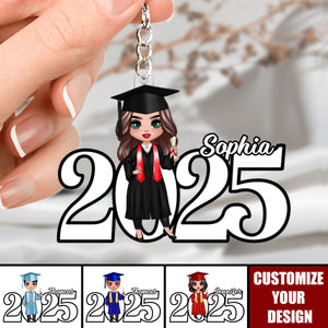 Personalized Acrylic Keychain 2025 Graduation Senior  Perfect Gift For Your Family Friends Graduation Gift