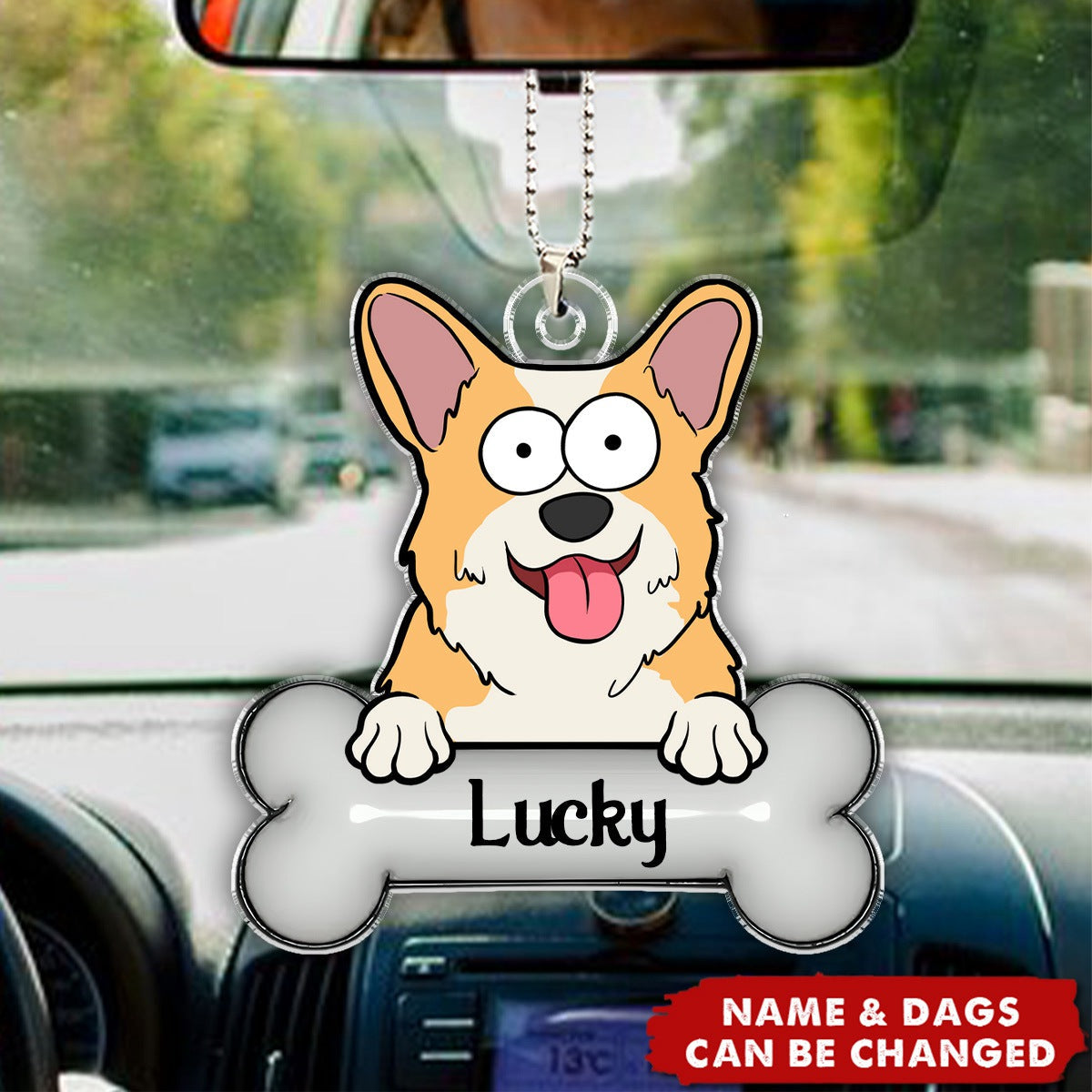 My Dog Ornament - Personalized Car Ornament - Gift For Dog Owner, Dog Lover
