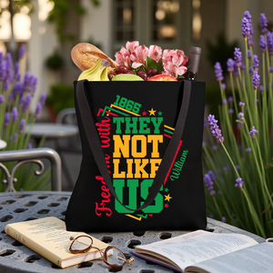 Personalized Tote Bag They Not Like Us Afro Juneteenth 1865 Independence Day