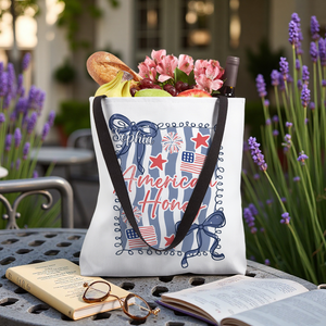 Personalized Tote Bag Independence Day American Honey Preppy Girly Memorial Day 4th Of July
