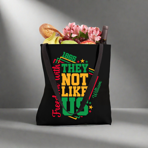 Personalized Tote Bag They Not Like Us Afro Juneteenth 1865 Independence Day