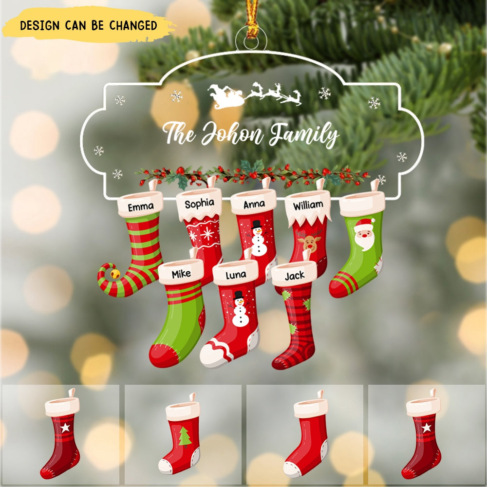 Stockings Family Gift Christmas Ornament