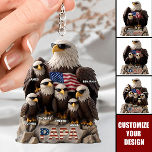 Personalized Acrylic Keychain - Be Cool And Spread Your Wings, Father's Day, Gift For Dad, Grandpa