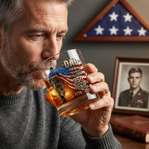 Personalized The Patriot Legend Whiskey Glass - Father's Day Gifts For Dad