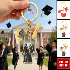 Personalized Graduation Souvenir Keychain With Name | Grad Season Gift For Graduates & Students