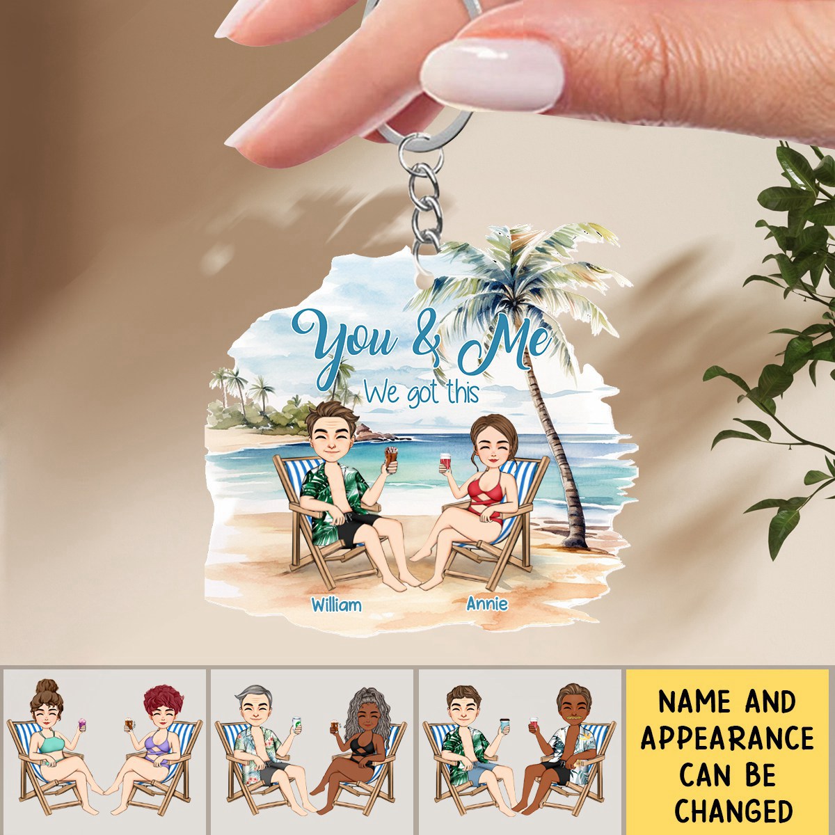 We Got This Summer Beach- Personalized Acrylic Keychain