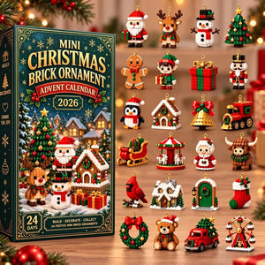 Mini Christmas Brick Advent Calendar - Christmas Building Toy Gift For Kids And Collectors