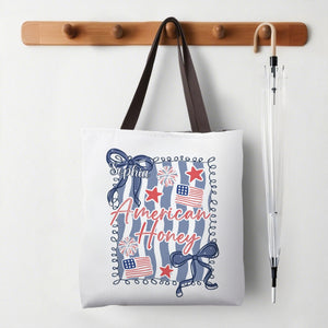 Personalized Tote Bag Independence Day American Honey Preppy Girly Memorial Day 4th Of July