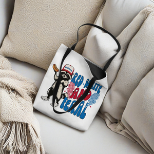 Personalized Tote Bag 4th Of July Funny Feral USA Hotdog Raccoon Independence Day