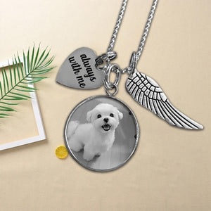 Personalized Photo Memorial Necklace Custom Remembrance Jewelry With Your Loved One's Picture