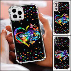 Personalized Grandma Mom Heart Infinity Butterfly Mother's Day Gift Space Phone case