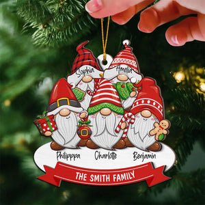 Christmas Dwarf Family - Personalized 2-Layer Wooden Ornament