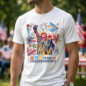 250 Years Independence Retro Style Colorful T-Shirt