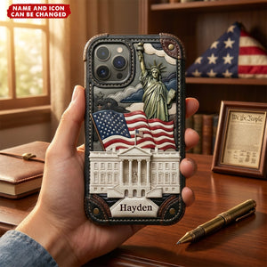 Personalized American Legacy 40th Anniversary Phone Case With Name - Unique Gift For Patriot