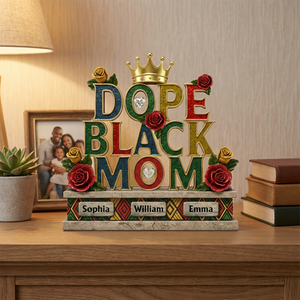 Dope Black Mom - Personalized Mother Custom Shaped Acrylic Plaque