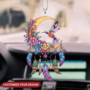 Hummingbird God Made Her An Angel - Personalized Acrylic Ornament