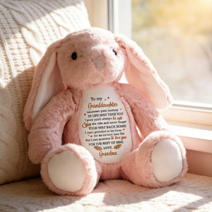 Personalized To My Granddaughter Love Promise Stuffed Bunny With Names & Color | Meaningful Birthday Gift For Granddaughters