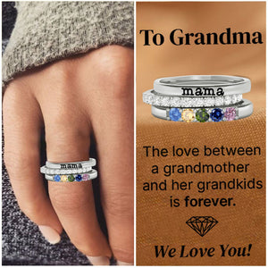 For Grandmother-Custom With Grandkids' Birthstones Grandma's Ring,Mother's Day Gift