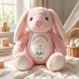 Personalized Easter Bunny Plush With Name & Design - Perfect for Baby's 1st Easter & Spring Gifts For Kids