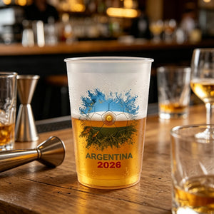 Personalized Vibrant Party Cup With Country Flag & Year - Soccer Cup 2026 Gift For Football Fans