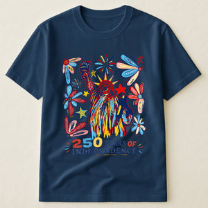 250 Years Independence Retro Style Colorful T-Shirt