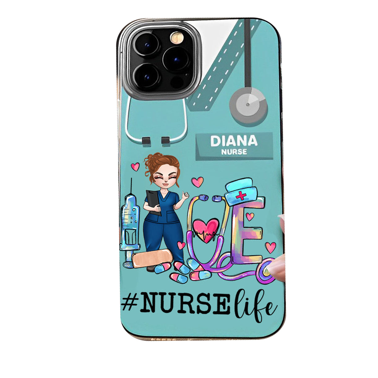 Personalized Clear Phone Case - Love Nurse Life - Perfect Gift For Nurse