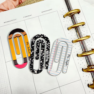 Back to School Gift, Teacher Appreciation Gift - Personalized Jumbo Paper Clip
