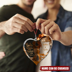 Couple Cowboy And Cowgirl God Blessed - Personalized Cowgirl Transparent Acrylic Keychain