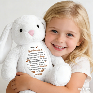 Personalized To My Granddaughter Love Promise Stuffed Bunny With Names & Color | Meaningful Birthday Gift For Granddaughters