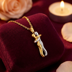 Personalized "I Can't Live Without You" Hug Charm Necklace With Name Message Card | Romantic Gift For Couple