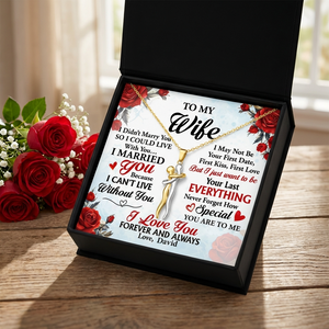 Personalized "I Can't Live Without You" Hug Charm Necklace With Name Message Card | Romantic Gift For Couple