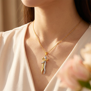 Personalized "I Can't Live Without You" Hug Charm Necklace With Name Message Card | Romantic Gift For Couple