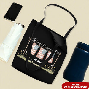 Personalized Tote Bag God Shed His Grace On Thee Independence Day Faith and Freedom Christian