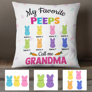 Personalized Easter Grandma Mom Bunny Throw Pillow - Grandkids Easter Day