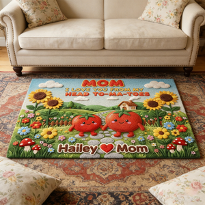Personalized Adorable Tomato Doormat With Name | 2026 Mother's Day Gift For Mom