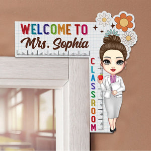 Welcome To My Class Teacher Gift Back To School - Personalized Door Corner Wood Sign