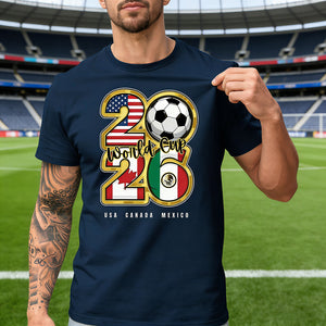 USA Canada Mexico World Cup 2026 Unisex T-Shirt - Creative Soccer Fan Gift For Sports Lovers