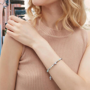 Religious Cross Bracelet - To My Sister - A Sister In Christ Is A Sister for Life Friendship Gift for Best Friends