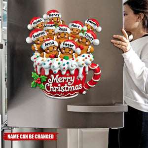 Personalized Christmas Gingerbread Cup Family Decal with 2-10 Names,"Put" The Family Into Gingerbread Cups To Welcome Christmas